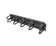 Lanberg Organizer kabli Typ B 19" 2U szczotkowy (czarny) - 458034 - zdjęcie 1